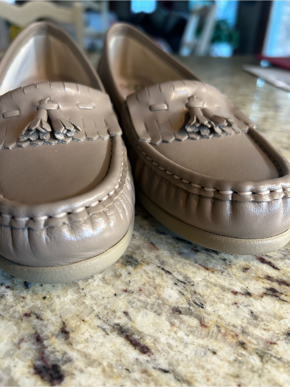SAS Softie tassel/Kiltie leather loafers. Taupe size 7.5N. New??? - Picture 4 of 12